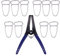 UKETO Spring Clamp Pliers for Woodworking, Miter Spring Clamps Kit for Woodworking, Picture Frames, Wood Trim, Moldings