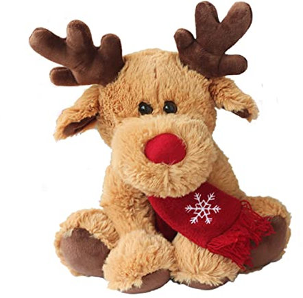 jojofuny Plüsch Rentier Kuscheltier Niedliches Weihnachtselch Spielzeug Für Junge Mädchen Leicht Braun Für Mädchen Und Weihnachtsdekoration Weich Und Kuschelig Vielseitig Einsetzbar