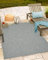 Mia´s Teppiche Denver robuster Outdoor Teppich, modern, Wetterfest & UV-beständig, für Balkon, Terrasse und Wintergarten, flach, auch für Küche oder Esszimmer, Türkis, 80 x 150 cm
