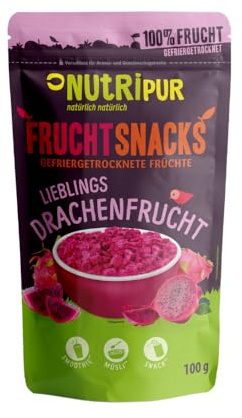 Gefriergetrocknete Drachenfrucht: 100g getrocknete Drachenfrucht - 100% Frucht, voller Geschmack - gefriergetrocknete Früchte, ohne Zuckerzusatz