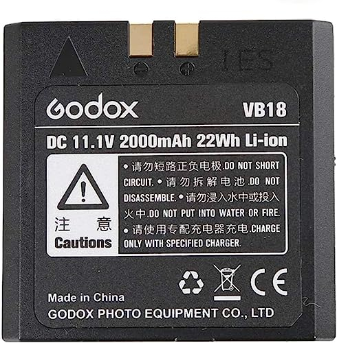 Godox VB18 Akku Ersatz, DC 11.1V 2000mAh Lithium Akku Pack für Godox V860IIS V860IIC V860IIN V860IIF V850 Speedlite Blitz