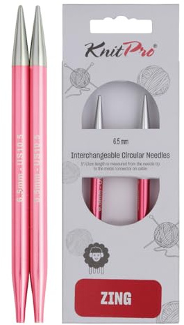 KnitPro Zing Interchangeable Circular Needles 4 (10cm) | 6.50mm