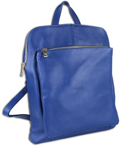 Toscanto Damen Cityrucksack Leder Tasche blau OTT610RB Leder Cityrucksack