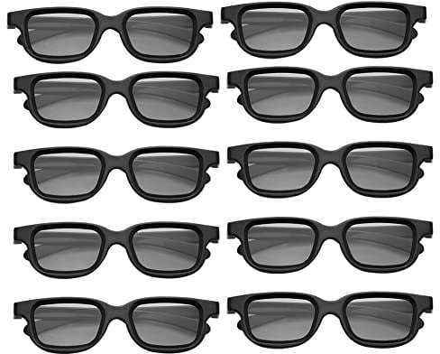 Herklotzn 10pcs 3D Glasses Passive Polarized for TV 3D Real 3D Cinemas for 3D Gaming and TV