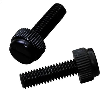 Zixinz-Zylinderschrauben M3-M8 Schwarze Schlitz-Nylon-Rändelschraube, PA66-Nylon-Kunststoff-Handdrehschraube, Computer-Handfestschrauben, 10–50 Stück, Korrosionsbeständigkeit ( Size : M6x8 (20pcs) )