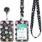 Porte Badge avec Cordon Tour de Cou, Lanyard Strap Neck avec Swivel Lobster Clasp, Porte Carte pour Bureau École, Carte de Bus (PATTE DE CHEIN)