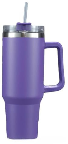 SWZEC H2.0 FlowState Tumbler 40oz thermobecher mit Strohhalm und Henkel (Violett1,40oz)