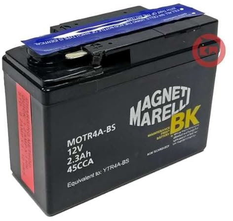 Generic Magneti Marelli Batteria per Moto, Scooter, Quad, Moto d'Acqua, Motoslitte, Motociclette, Enduro - Sigillata e Pronta all'uso (12V - 2.3AH - 45CCA - Compatibile con YTR4A-BS) MOTR4ABS