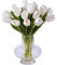 YunNasi Tulpen Künstlich 20pcs Kunstblumen wie echt Dekoration Aesthetic Brautstrauß Künstlich Geburtstag Geschenk Home Feiertags Deko Geschenk zu Weihnachten (Weiß, 20pcs)