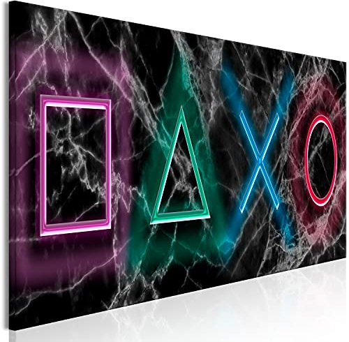 murando - Peinture acrylique 120x40 cm - Effet texturé ou coup de pinceau - Décoration avec finition faite à la main - Salon chambre - Finition artisanale - Marbre i-A-0205-b-a