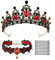 Krone Damen mit Gothic Halsband, Rot Kristallkrone, Gothic Krone, Vintage Krone, Queen Tiara Krone, für Hochzeit, Abschlussball, Halloween, Party, Karneval