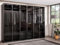 Bienne Furniture Kleiderschrank Monaco 300cm Breit mit Transparentglas Türen inkl. Zubehör