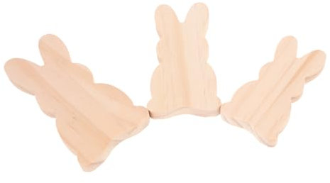 Generisch 3st Kaninchen-verzierung Hase Plüsch Hasenohren Stirnband Küken Einhorn-Aufkleber Plüschtiere Ostern Schmücken Osterhasen-Ornamente Osterhasen-Schild- MDF