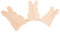 Generisch 3st Kaninchen-verzierung Hase Plüsch Hasenohren Stirnband Küken Einhorn-Aufkleber Plüschtiere Ostern Schmücken Osterhasen-Ornamente Osterhasen-Schild- MDF