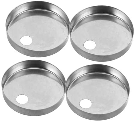 FOYTOKI 2pairs Toilet Bolt Caps Metal Decorative Covers for Toilet Seat Screws Bathroom Repair Accessories