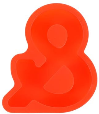 sourcing map Stampo per resina e lettere dell'alfabeto 3D, 12,7 cm, in silicone, per resina epossidica, decorazione fai da te, colore: rosso