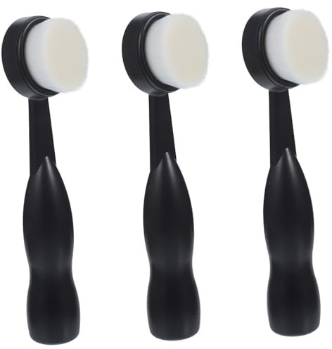 minkissy 3stücke Gesichtspeelingbürste Mit Griff Für Tiefenreinigung Gesichtswaschbürste Aus Hochwertigem Material Freistehende Bürste Für Bequemes Verstauen Und Reisen Für Gesichtsreinigun