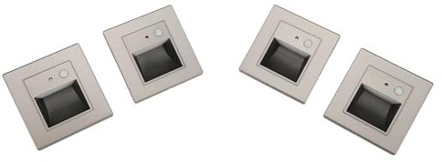 Motion Sensor Floor Lights, Warm White LED Step Lights for Indoor Staircases, Wide Voltage Wall Lights, 3000k Warm Light with PC Material, 2W Intelligent Light Control (Grey)