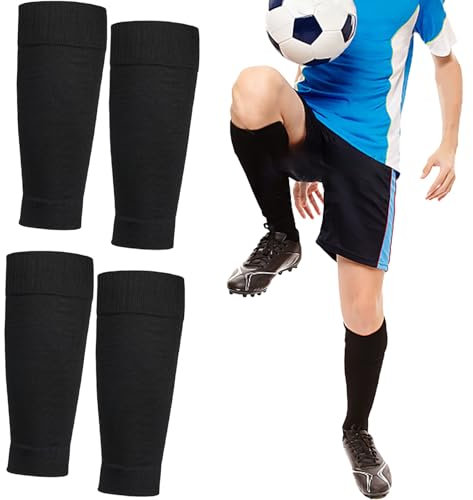 2 Paare Fußball Sleeves Tubes für Erwachsene,Fußball Stutzen, für Fußball Laufen oder Training Anfänger