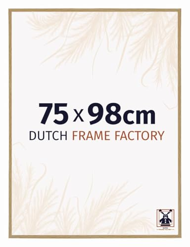 Dutch Frame Factory - Cadre photo 75x98 cm Hêtre Clair -Plastique | Verre acrylique antireflet, Montage mural, Convient aux photos, affiches ou puzzles, Made in Holland