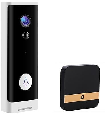 SMTYXS WiFi Doorbell Smart Home Wireless Video Doorbell Intercom Security Outdoor Door Camera 1080P HD Home Video Surveillance PIR(Option 4)