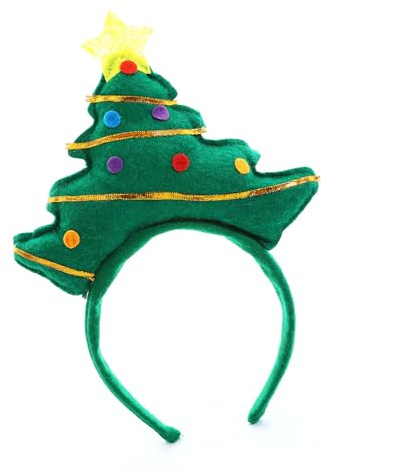 LAIOUSN Serre-tête en tissu pour décoration d'arbre de Noël - Accessoires de cheveux tendance pour enfants et adultes - Accessoires de Noël pour parents et enfants