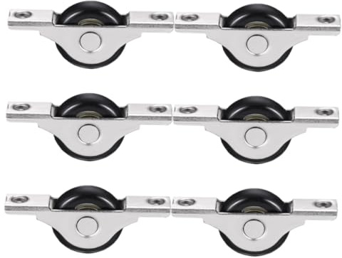 PENIKOKO 6 pièces Lot de Roulettes de Porte Coulissante Nylon pour Placard Meuble Armoire Fenêtre Roues Guidage Stables et Silencieuses pour Coulissant Placard Cuisine
