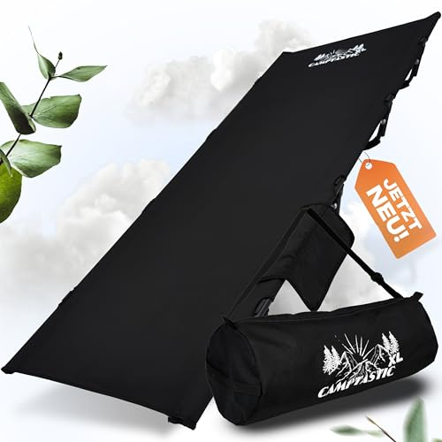 Camptastic Feldbett XXL Ultraleicht kompakt 2,7kg | Einfacher Aufbau | Campingbett - Tragbare leichte Campingliege schnell aufgebaute & platzsparend verstaut