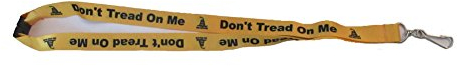 Armed Forces Depot Schlüsselband mit Aufschrift Don't Tread On Me, goldfarben, Gold, Einstellbar