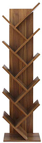 Rebecca Mobili Libreria ad Albero marrone, scaffale 10 ripiani, legno, stile contemporaneo, ufficio salotto - Misure: 160 x 44,5 x 22cm (HxLxP) - Art. RE6029