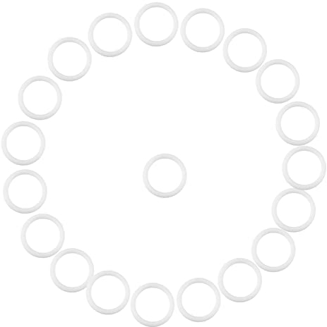 20Pcs Sicher Silikonring für Schnuller Schnullerketten Clips Adapter Halter Weiche Baby Beißring Halter Ringe Geburtstag Baby Shower (Weiß)