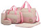Miss Lulu 5er-Set Baby Wickeltasche Babytasche Tasche Mutter Windeltasche Handtasche Schultertasche Flaschenhalter mit wickelunterlage (Pink)