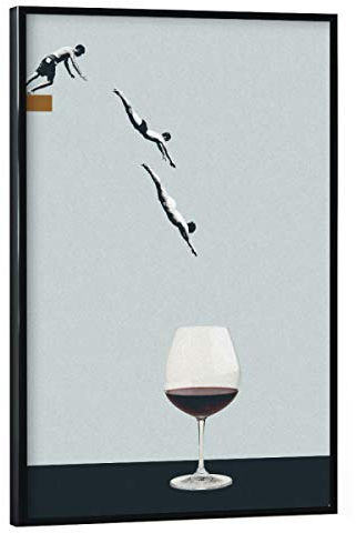 artboxONE Poster mit schwarzem Rahmen 30x20 cm Lustig Your Best Friends - Bild Drink Drunk Friends
