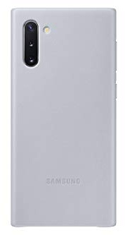 Samsung Original Galaxy Note10 Leather Cover, Official Samsung Galaxy Note10 Case/Leather Phone Case Made with Genuine Hardwearing Italian Calf Leather - Grey