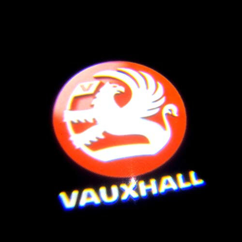 Gabriel 2Pcs Wireless Universal Car Projection LED Projector Door Shadow Light Welcome Light Laser Emblem Logo Lamps Kit No Drilling Required (fit Vau-x-hall04
