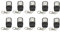 Di Tutto Per Tutti® Kit 10 Pezzi Telecomando 433 Mhz Universale Portachiavi Chiave A Distanza 4 Canali di Controllo Remoto Utilizza Tutti I Codici Fisso Per Casa Garage Cancello Cancelletto