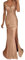 Minetom Femme Élégante Col V Robe à Paillettes sans Manches Longue Maxi Robe de Soirée Mariage Cocktail Demoiselle d'honneur A Or L