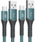 sweguard Cavo USB C 3.1A [2 pezzi 1m] ricarica rapida, cavo di ricarica USB C nylon tipo C per Samsung Galaxy S21 S20 S10 S9 S8 Plus, Note10/9/8, M31 M30s M20, A20e A71 A52 A51
