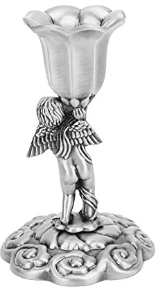 Kerzenständer, 1 Paar Kerzenständer Kerzenständer Romantische Engelsgeschenke Zum Geburtstag Weihnachten Jubiläen Halloween[Antik-Zinn] Kerzenständer