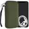 kwmobile Handytasche für Smartphones L - 6,5 - Neopren Handy Hülle Olivgrün - Handy Tasche 16,5 x 8,9 cm Innenmaße