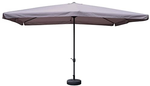 Maury's Ombrellone da Giardino Rettangolare 3x4 Metri - in Alluminio, Regolabile, da Esterno, Impermeabile, con Manovella- Resistente ai Raggi UV Elegante - (Grigio)