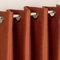 SCHÖNER LEBEN. Ösengardine Chevron feine Zickzacklinien abdunkelnd Terracotta schwarz 140x260cm