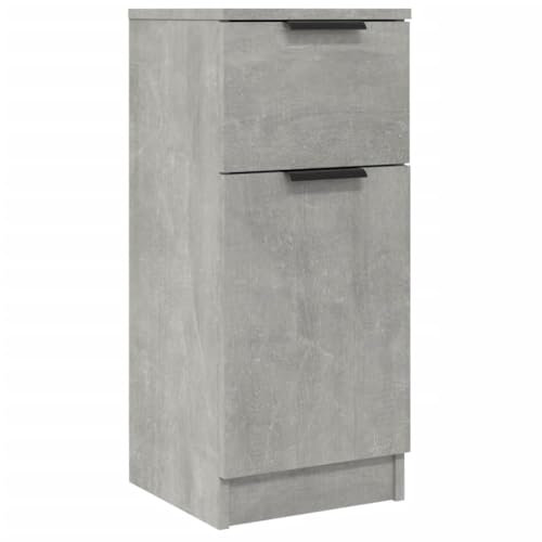 vidaXL Buffet Armoire de Rangement Meuble de Rangement Armoire Latérale Table de Chevet Salon Gris Béton 30x30x70 cm Bois d'Ingénierie