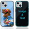 MXCUSTOM Personalised Phone Case for Apple iPhone 14, Customised Anti-Scratch Tempered Glass Shockproof Soft TPU Cases with Photo Image Text Picture Design Your Own Phone Cover (GHS-BK-P1)