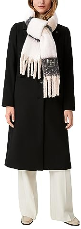 comma Damen 60.2.61.25.276.2135010 Schal, 81G2 beige|schwarz, OS