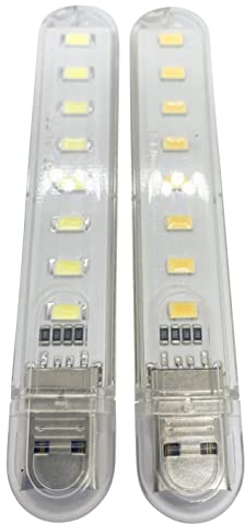 3DPLady | 2 x LED luce fredda e calda (per porta USB) compatibile con stampanti 3D Bambu Lab P1P (adatto anche per spazi chiusi)