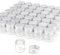 DMuuuDM Lot de 50 flacons vides en verre transparent de 10 ml pour huiles essentielles, flacons de voyage, flacons d'échantillons de liquide, décorations de conservation, de stockage, bocaux de test -
