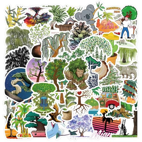 Bric Dodo 50 Stück Der Wald Aufkleber Auto Laptop Telefon Gitarre Skateboard Motorrad Fahrrad Forest Stickers Set Vinyl Wasserdicht Aesthetic Aufkleber für Jugendliche Kinder Erwachsene