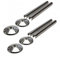 2 Pair Radiator Pipe Covers and Pipe Collars, Sleek Chrome Effect Heating Pipe Hole Covers and Collars for Bathroom Radiators,15mm x 200mm(Chrome)