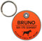 DOG TAG/HUNDEMARKE - aus Biothane - orange (neon) - v2 (HUND) - rund - Ø 3,4 cm
